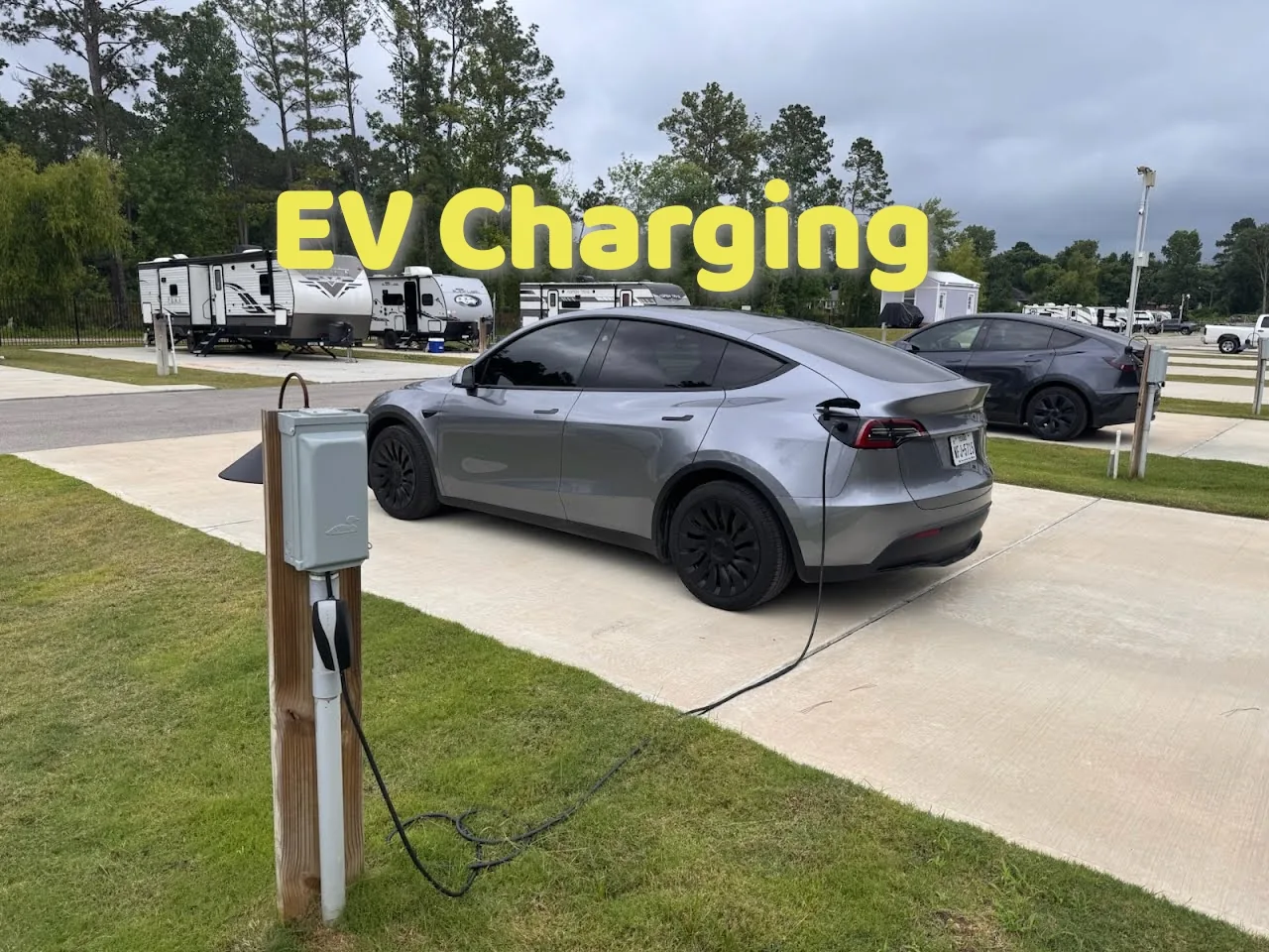 EV charging station at Gleneagles RV Resort